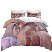 Harmony Beautiful Horses Art Quilt Cover