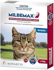 Milbemax All Wormer 20 Tablets for Cats, 20 Count