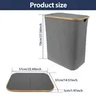 Laundry Basket Foldable Laundry Hamper with 2 Compartments Large Clothes RoPrb