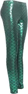 [BESPORTBLE] Tights Mermaid Swim Tights for Women Shiny Leggings Gym Leggings Green Women's Trendy