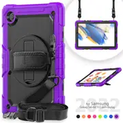 For Samsung Galaxy Tab A8 10.5 Case 2021 X200 X205 X207 360 Rotatable Hand Strap Kickstand Tablet Protective Cover+gifts
