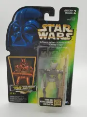 Star Wars Tri-Logo ASP-7 Droid Power of the Force Green Carded 3.75 Inch - RARE