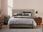 Elevation Scrolled Headboard & Standard Base - King / Jazz Almond