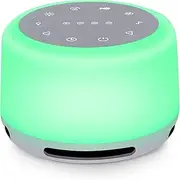 Sleep Sound Machine 24 Natural Soothing Sounds 7 Color Breathing Lights and Night Light with Timer Memory Feature Rechargeable Portable White Noise Machine