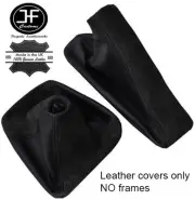 BLACK LEATHER & BLACK SUEDE SHIFT & E BRAKE BOOT FITS BMW E90 E91 E92 E93 (for: BMW)