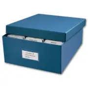 Check Storage Box - Includes 12 dividers and clear outside label, Blue