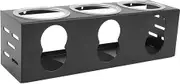 XTevu Seasoning Rack Organizer, Aluminum Alloy Seasoning Holder, Quiet Use Condiment Storage Rack, for Caravan, Campervan (Black 3 Holes)