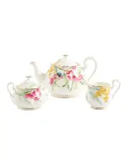 [Royal Albert] Miranda Kerr Australiana Teapot Sugar Cream 3 Pieces in White