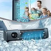 11 inch Tower Fan 2 in 1 Bladeless, Sherum Cooling Ace 3.0, Sherum Cooling Ace Air Conditioner, 360° Serum Cooling Ace, Portable Rechargeable Desk Fan with 3-Speeds, 3 Wind Speeds & LED Display