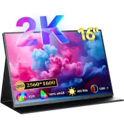 UPERFECT Portable Monitor 16 Inch 2K 2560x1600 Mobile Monitor 16:10 Screen