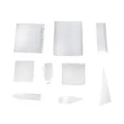 Set of 9 Flexible Plastic Cake Decorating Scraper - Transparent Cream Spatula
