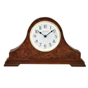 Bulova Table Clocks W/Solid Wood Case Quartz and Arabic Numerals in Warm Walnut