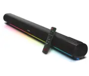 Monster Soundbar:Bluetooth Sound Bar Multicolor LED Lights,30W Speakers,Remote