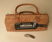 NWT Fun Thermal Insulated Wine Clutch Tote Holds 750ml Bottle Includes Corkscrew