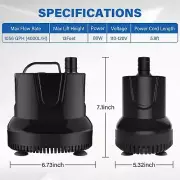 Fish tank submerged pump 3 in 1 water pump aquarium bottom suction pump fountain