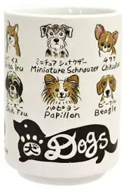 Ippinsha Tea Cup Sushi Tea Cup Mino Ware 280ml Dog YAMATO 50369