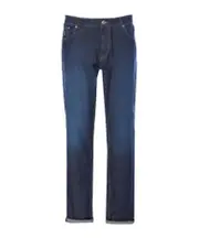 Brunello Cucinelli Logo Patch Turn-Up Hem Jeans IT52,IT50,IT54,IT48 Blue