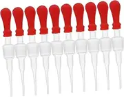 BESTOYARD 10Pcs Glass Droppers Reusable Dropping Pipettes for Home and School Experiments Transfer Pipettes with Material Capacity
