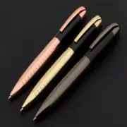 You Ping 854 Executive Metal Ballpoint Pen, Chiseled Grid Barrel, 3 Colors
