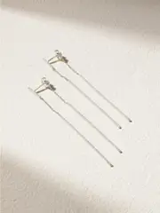 [Carolina Bucci] Carolina Bucci - Florentina Magic Wand 18-karat White Gold Earrings - Silver - One size One size Silver