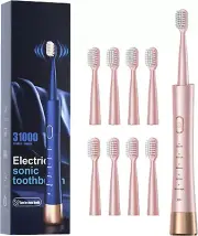 Sonic Electric Toothbrush for Adults USB Rechargeable Sonic Toothbrush with 8 Br