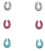 Silver Horseshoe earrings Set For Kids