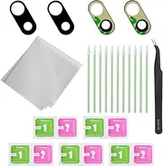 4 Pack,iPhone Cleaning Tool Kit,Original Back Rear,Camera Glass Lens Replacement Compatible with iPhone 7 Plus and iPhone 8 Plus with Adhesive Glue Tweezers