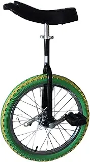 16-Inch Classic Black Unicycle Wheel Unicycle Exercise Bike with Colored Tires Outdoor Sports Fitness Manned Tool (Color : Black, Size : 16Inch) Durable TDF