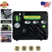 Quick & Easy Flat Tire Repair Kit with Sealant and Inflator - No Tools Required