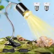 Hermit Crab Heat Lamp, Reptile Heat Lamp with Clamp, Reptile Light with Rotatabl