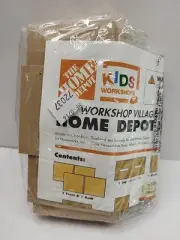 Home Depot Kids Workshop Village Store Bank Wooden Craft Brand New