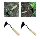 Plow Hoe Lawn Grass Edger Hoe Lightweight Portable with Wooden Handle Weeder