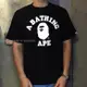 【HYDRA】A BATHING APE BAPE COLLEGE 短T 黑色 學院【】