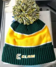 ICE ARMOR GREEN GOLD POM HAT CLAM PACKERS COLORS 16210