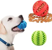 Pawz_Care Pack of 3 (Small) Snack 'n' Play Balls, Dog Puzzle Toys for Teeth Cleaning/IQ Training Non-Toxic Durable Interactive Puppy Chewing Balls for Treat Dispensing, Joyful Treat Dispense Balls