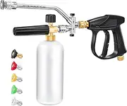 MENDED Foam Cannon for Pressure Washer: Car Wash Kit with Dual Connector - Power Washer Accessories Gun for Cleaning - 5 Power Washer Sprayer Nozzles