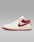 New Nike Women's Air Jordan 1 Low SE Shoes - Sail/ Team Red (HJ9338-106)