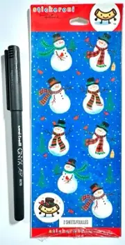 Stickeroni Christmas Snowmen Hallmark Stickers Scrapbooking Card Making