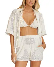 Pq Swim Button Up Shirt Swim Cover-Up
