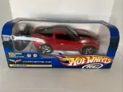New 2007 Mattel Hot Wheels Red Corvette RC Digital Radio Control Car Scale 1:14