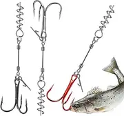 Vgvgaj Fishing Treble Hooks,Fishing Treble Hooks Kit | Glow in Low Light Fish Accessories Assortment for Freshwater Saltwater Catfish Trout Baits