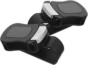 GANAZONO 2pcs Car Visor Sunglasses Clip Stylish Eyeglasses Holder with Sponge Padding for Effortless One Hand Operation Compact Design for Space Saving Auto Accessories Classic