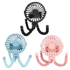 Baby Stroller Fan USB Charging Mini Octopus Fan 500mAh for Baby Stroller Student