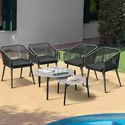 Livsip 6 Piece Outdoor Patio Set Lounge Furniture Setting