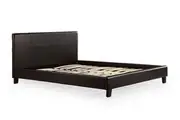 Double PU Leather Bed Frame Brown