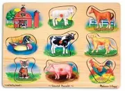 Melissa Doug 10268 Classic Farm Sound Puzzle, Assorted