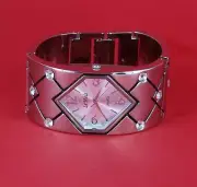 Ladies Silver Finish Fashion Watch Bangle Bracelet Band New