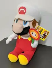 Super Mario Bros - Sitting Fireball Mario - 10.5 inch Plush toy