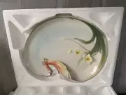 Franz Sculptured Porcelain Platter Finished in the “Papillon” Butterfly Decor