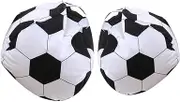 INOOMP 2PCS Plush Storage Bag Soccer Ball Shape Organizers for Soft and Comfortable Bean Bag for Clothes Books Large Capacity for Versatile Use